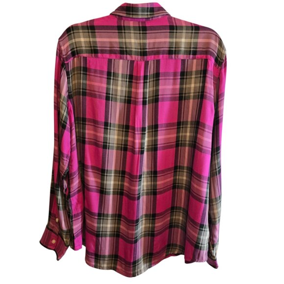 LEVI'S BOYFRIEND FIT SHIRT LARGE PIN BLACK LONG SLEEVE SOFT COMFY RELAXED - Picture 4 of 9